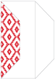 Rhombus Red Gate Fold Invitation Style F (3 7/8 x 9)