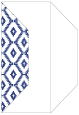 Rhombus Blue Gate Fold Invitation Style F (3 7/8 x 9)