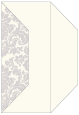 Floral Grey Gate Fold Invitation Style F (3 7/8 x 9)
