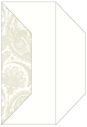 Paisley Silver Gate Fold Invitation Style F (3 7/8 x 9)