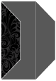 Nature Black Gate Fold Invitation Style F (3 7/8 x 9)
