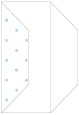 Polkadot Baby Blue Gate Fold Invitation Style F (3 7/8 x 9)