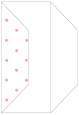 Polkadot Pink Gate Fold Invitation Style F (3 7/8 x 9)