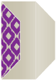 Indonesia Purple Gate Fold Invitation Style F (3 7/8 x 9)