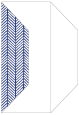 Oblique Blue Gate Fold Invitation Style F (3 7/8 x 9)