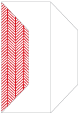 Oblique Red Gate Fold Invitation Style F (3 7/8 x 9)