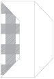 Gingham Grey Gate Fold Invitation Style F (3 7/8 x 9)