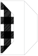Gingham Black Gate Fold Invitation Style F (3 7/8 x 9)