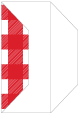 Gingham Red Gate Fold Invitation Style F (3 7/8 x 9)