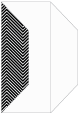 Zig Zag Black & White Gate Fold Invitation Style F (3 7/8 x 9)