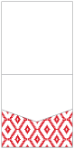 Rhombus Red Pocket Invitation Style A1 (5 3/4 x 5 3/4)