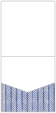 Oblique Blue Pocket Invitation Style A1 (5 3/4 x 5 3/4)