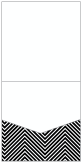 Zig Zag Black & White Pocket Invitation Style A1 (5 3/4 x 5 3/4)