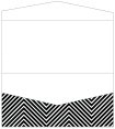 Zig Zag Black & White Pocket Invitation Style A4 (4 x 9)