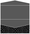 Maze Noir Pocket Invitation Style A4 (4 x 9)