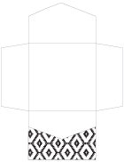 Rhombus Black Pocket Invitation Style B2 (6 1/4 x 6 1/4) - 10/Pk