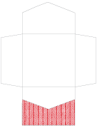 Oblique Red Pocket Invitation Style B2 (6 1/4 x 6 1/4) - 10/Pk