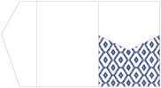 Rhombus Blue Pocket Invitation Style B5 (5 1/4 x 7 1/4)