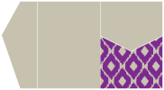 Indonesia Purple Pocket Invitation Style B5 (5 1/4 x 7 1/4)