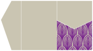 Glamour Purple Pocket Invitation Style B5 (5 1/4 x 7 1/4)
