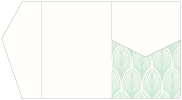 Glamour Green Tea Pocket Invitation Style B5 (5 1/4 x 7 1/4)