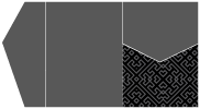 Maze Noir Pocket Invitation Style B5 (5 1/4 x 7 1/4)