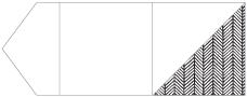 Oblique Black Pocket Invitation Style B6 (6 1/8 x 6 1/8) - 10/Pk