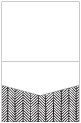 Oblique Black Pocket Invitation Style C1 (4 1/4 x 5 1/2) 10/Pk