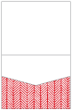 Oblique Red Pocket Invitation Style C1 (4 1/4 x 5 1/2) 10/Pk