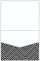 Zig Zag Black & White Pocket Invitation Style C1 (4 1/4 x 5 1/2) 10/Pk