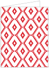 Rhombus Red Landscape Card 4 1/4 x 5 1/2 - 25/Pk