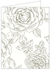 Rose Silver Landscape Card 4 1/4 x 5 1/2 - 25/Pk