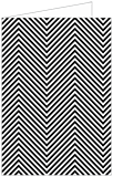 Zig Zag Black & White Landscape Card 4 1/2 x 6 1/4 - 25/Pk
