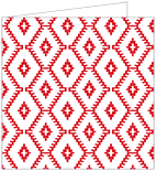 Rhombus Red Landscape Card 5 3/4 x 5 3/4 - 25/Pk