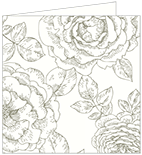 Rose Silver Landscape Card 5 3/4 x 5 3/4 - 25/Pk