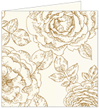 Rose Antique Gold Landscape Card 5 3/4 x 5 3/4 - 25/Pk