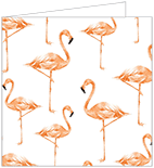 Flamingo Landscape Card 5 3/4 x 5 3/4 - 25/Pk