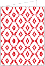 Rhombus Red Landscape Card 5 x 7 - 25/Pk