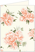 Peony Peach Landscape Card 5 x 7 - 25/Pk