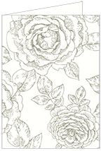 Rose Silver Landscape Card 5 x 7 - 25/Pk