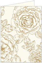 Rose Antique Gold Landscape Card 5 x 7 - 25/Pk