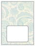 Paisley Blue Place Card 3 x 4 - 25/Pk