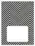 Zig Zag Black & White Place Card 3 x 4 - 25/Pk