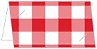 Gingham Red Slit Place Card 25/Pk