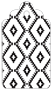 Rhombus Black Style B Tag (2 1/2 x 4 1/2) 10/Pk