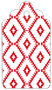 Rhombus Red Style B Tag (2 1/2 x 4 1/2) 10/Pk
