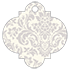 Floral Grey Style D Tag (2 1/2 x 2 1/2) - 10/Pk