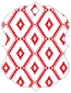 Rhombus Red Style M Tag (3 x 4) 10/Pk