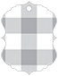 Gingham Grey Style M Tag (3 x 4) 10/Pk