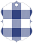 Gingham Sapphire Style M Tag (3 x 4) 10/Pk